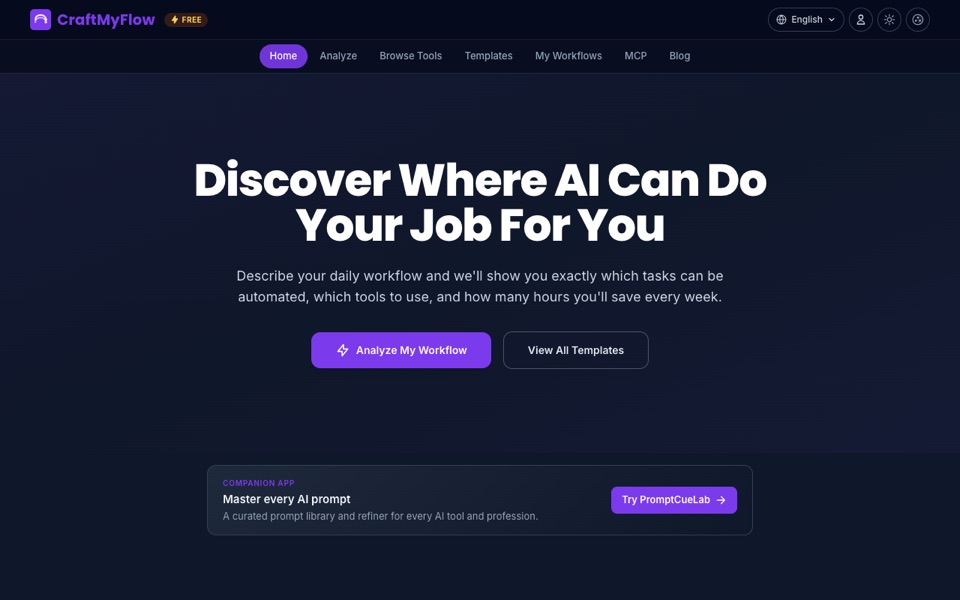 CraftMyFlow — live product