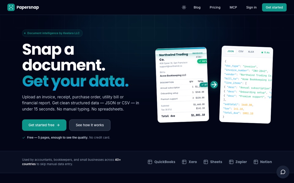 Papersnap — live product