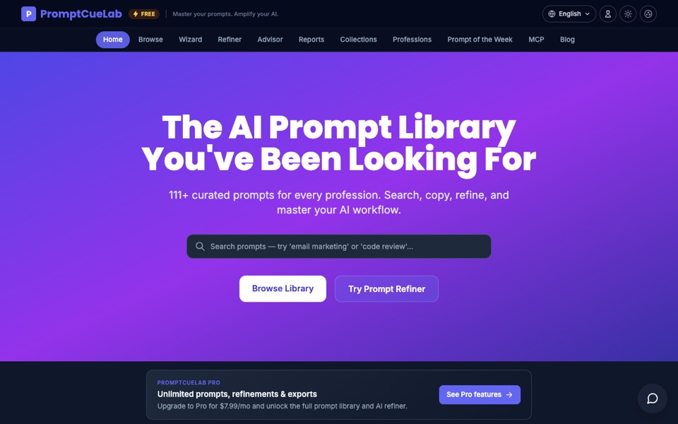 PromptCueLab — live product
